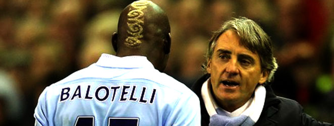 “I speak with him – not every day because I’d need a psychologist – but every two days I speak with him. He doesn’t lose his quality. Mario, as a player, can be one of the top in Europe. I don’t want him to lose his talent.” – File photo by AFP Mario Balotelli Roberto Mancini