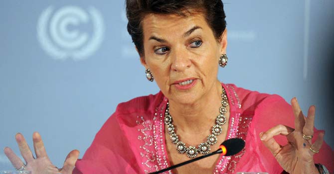 christiana-figueres-climate-un-afp_670 Christiana Figueres, Executive Secretary of the UN Framework Convention on Climate Change (UNFCCC), gives a press conference on May 25, 2012, at the end of a UN climate conference in Bonn, western Germany. – Photo by AFP