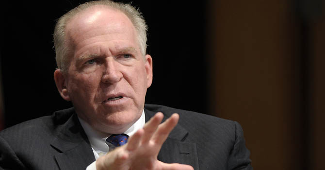 FILE - In this Sept. 7, 2011 file photo, White House counterterrorism adviser John Brennan speaks in Washington. The Pentagon is likely to be largely sidelined from decisions on which terror leaders are targeted for drone attacks. The plan, aimed at streamlining the counterterror war, would concentrate the power to strike with lethal U.S. force outside war zones within one small team at the White House.  (AP Photo/Susan Walsh, File)