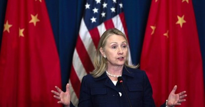 US Secretary of State Hillary Rodham Clinton talks during a press conference after the US-China Strategic and Economic Dialogue in Beijing.—AP Photo