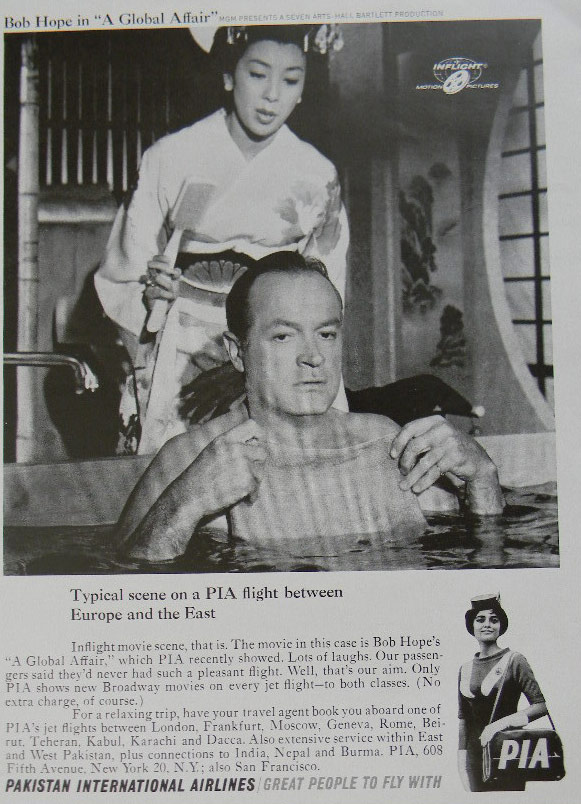 A 1964 PIA press ad featuring famous Hollywood comedian and actor Bob Hope.