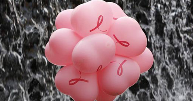 Pink balloons are displayed during the "Pink Ribbon" breast cancer awareness campaign. – Reuters Photo   