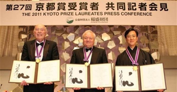 Recipients of the Kyoto Prize, 2011. – AP