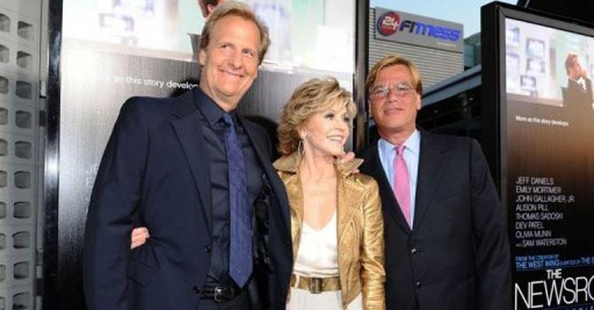 Cast of Newsroom. - AFP