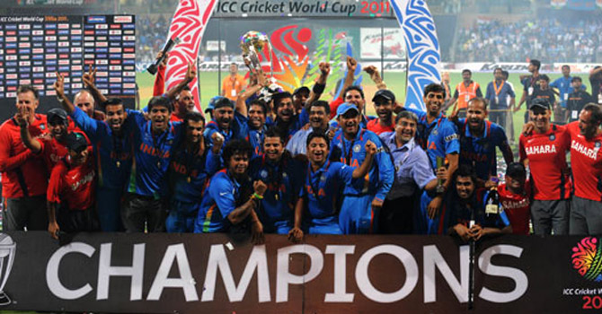 Indian team celebrating after winning 2011’s Cricket World Cup.—File Photo