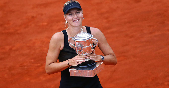 Maria Sharapova wins the French Open 2012 – Photo by AFP