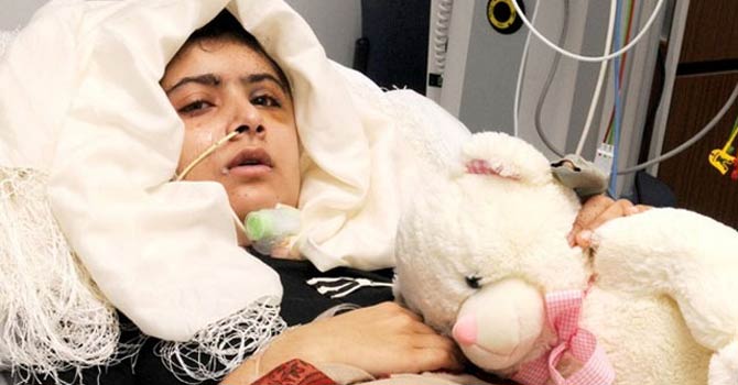 Malala Yousafzai at a hospital in Birmingham, UK. – File photo by Reuters