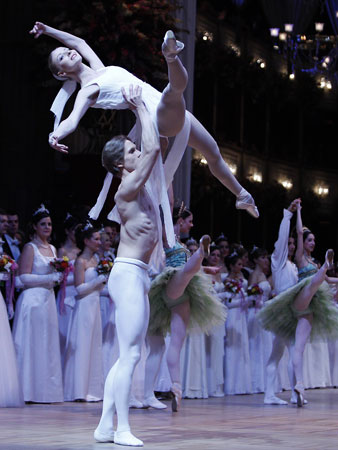 Dancers of the state opera ballet perform during the opening ceremony of the traditional Opera Ball in Vienna last year. —Photo by Reuters