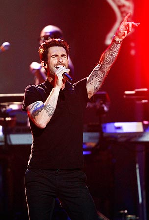 Adam Levine, of the musical group Maroon 5, performed at the Grammy Nominations Concert Live! in Nashville. —Photo (File) AP