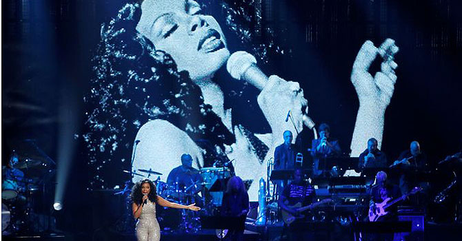 Jennifer Hudson performs a tribute as Donna Summer is posthumously inducted into the Rock and Roll Hall of Fame. —Photo by AP