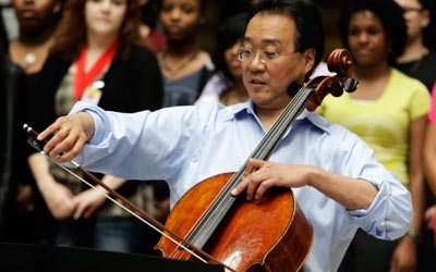 World-famous cellist Yo-Yo Ma and former Guns N' Roses drummer Matt Sorum were on Capitol Hill to urge lawmakers to increase funding for the arts in a year of deep federal budget cuts. —AP (File) Photo