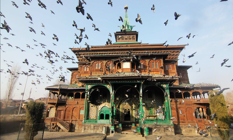 The shrine of Mir Syed Ali Hamadani, who played a significant role in spreading Islam and Spirituality in Kashmir more than six centuries ago, has visited Kashmir thrice. His shrine is in Khanqah area of Srinagar. Mir Hamadan is buried in Khatlan.Photo: Bee, Bilal.