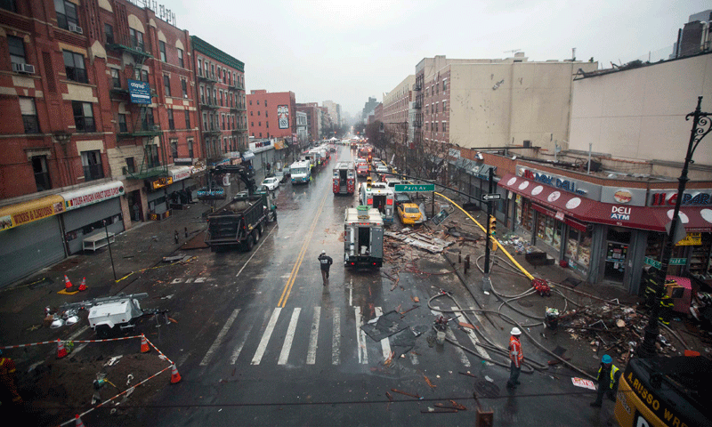 نیویارک: عمارتیں دھماکے سے تباہ ، دو ہلاکتیں