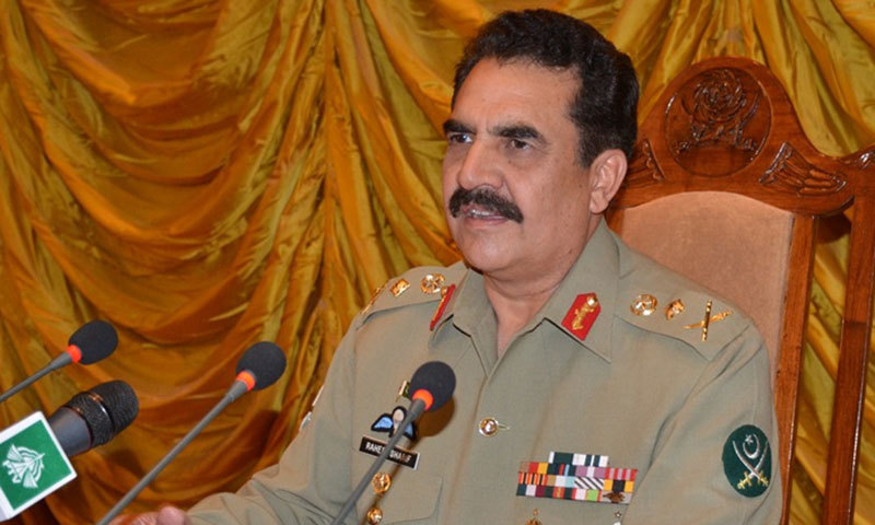   COAS Gen Raheel Sharif says the Army is ready to "defeat any aggression".—ISPR photo