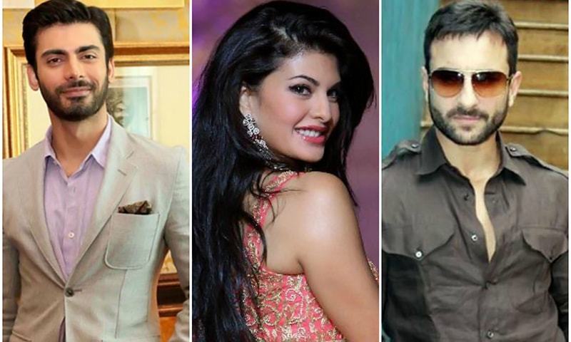 سیف علی خان، جیکولین فرنینڈس اور فواد خان — اے ایف پی فوٹو