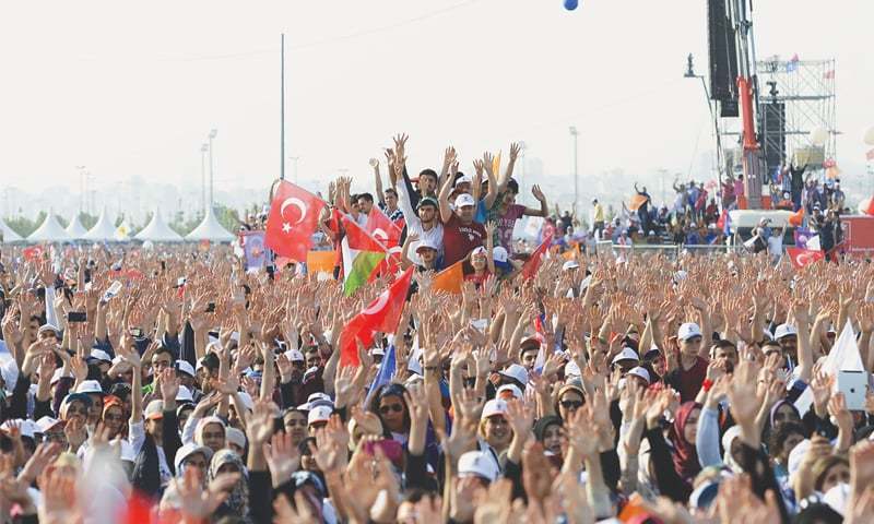 Election Rally Turkey Turkish PM holds big election rally in Istanbul - World - DAWN.COM