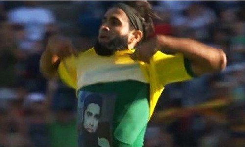 ICC reprimands Imran Tahir for displaying Junaid Jamshed picture ...