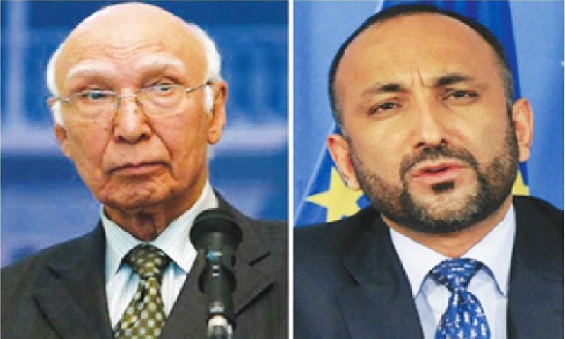 Pakistan Aziz Roznamcha Aziz discusses terror issue with Afghan NSA in London - Pakistan - DAWN.COM