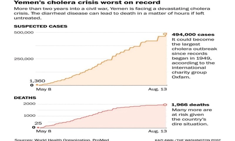 Yemen's cholera outbreak slowing down but far from over Yemen's cholera outbreak slowing down but far from over