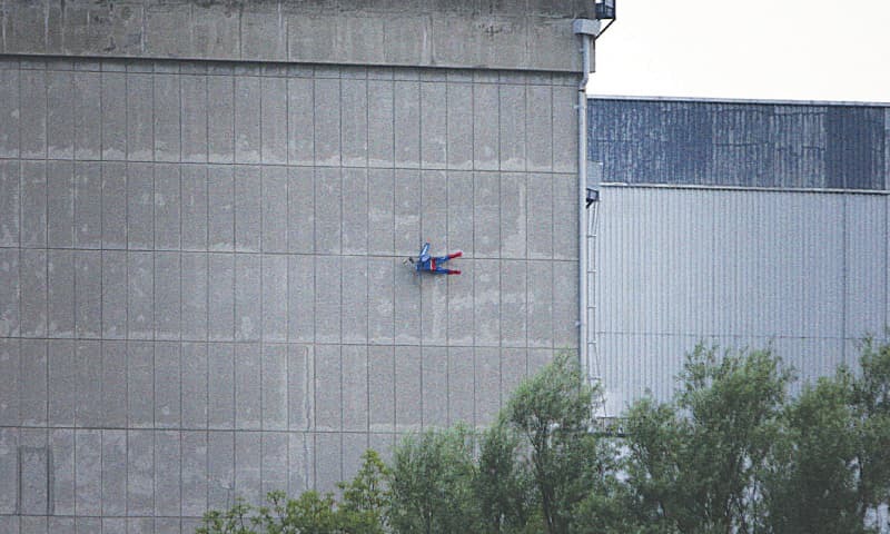 Greenpeace crashes Superman drone into nuclear power plant to expose facility's dangers