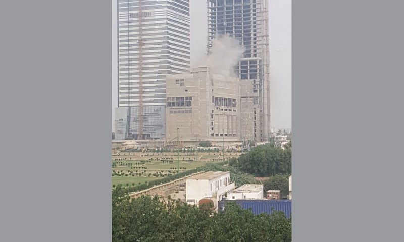 At least three fire brigades have reached the site of the blaze. ─ Photo courtesy Twitter
