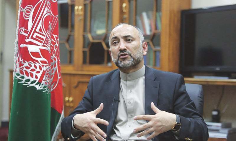Mohammad Hanif Atmar, of the Peace and Moderation party, announced his candidacy on Friday in an address to hundreds of supporters at a hotel in Kabul. — AP/File photo