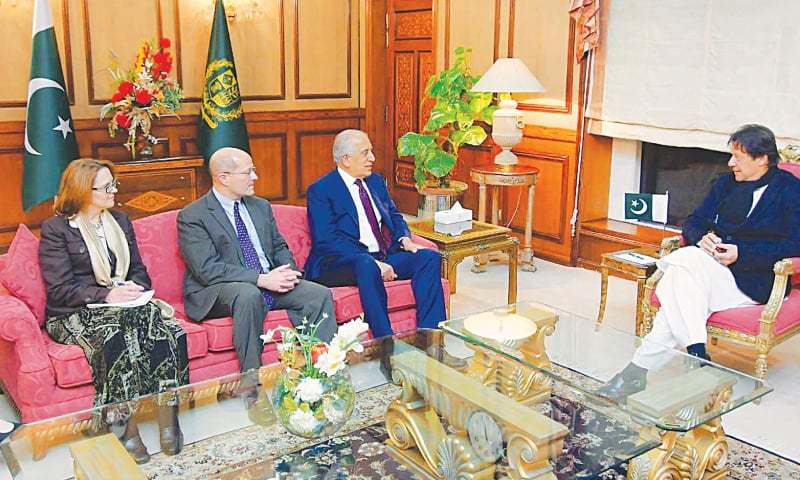 ISLAMABAD: Zalmay Khalilzad, US Special Representative for Afghanistan, calls on Prime Minister Imran Khan at PM Office on Friday.—INP