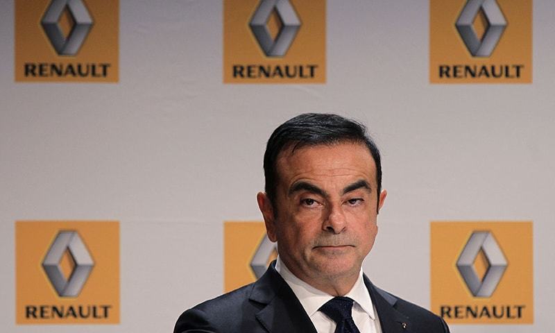 30 2014 shows French Renault car maker CEO Carlos Ghosn giving a press conference during the inauguration of a new production plant in Sandouville. — AFP