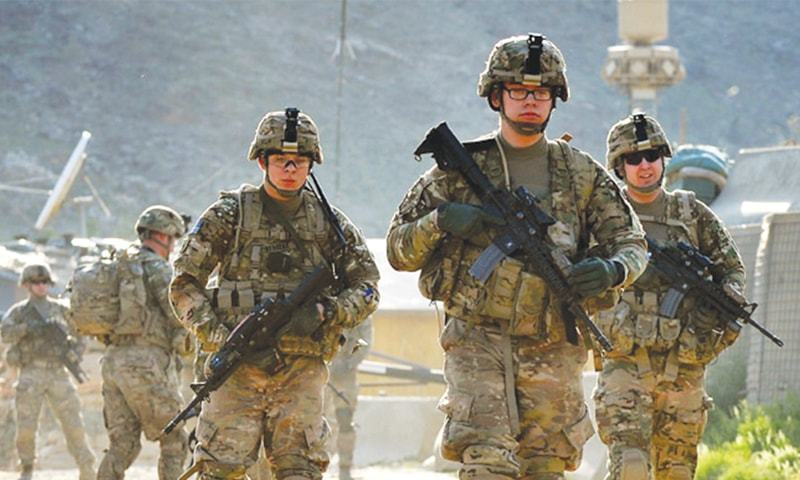 US soldiers march from a forward base in the eastern province of Kunar in this file picture.âAFP