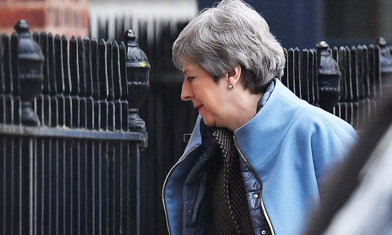 Britain's Prime Minister Theresa May is seen at Downing Street in London Britain