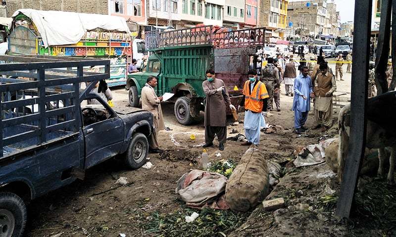 Image result for Twenty killed, 48 injured in suicide blast in Quetta's Hazarganji market  - President, PM and others condemn the blast