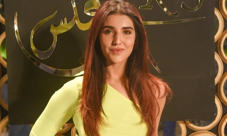 Hareem Farooq's red carpet look is proof that neon is here to stay