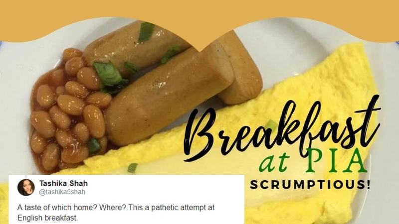 People think PIA's breakfast isn't Pakistani enough