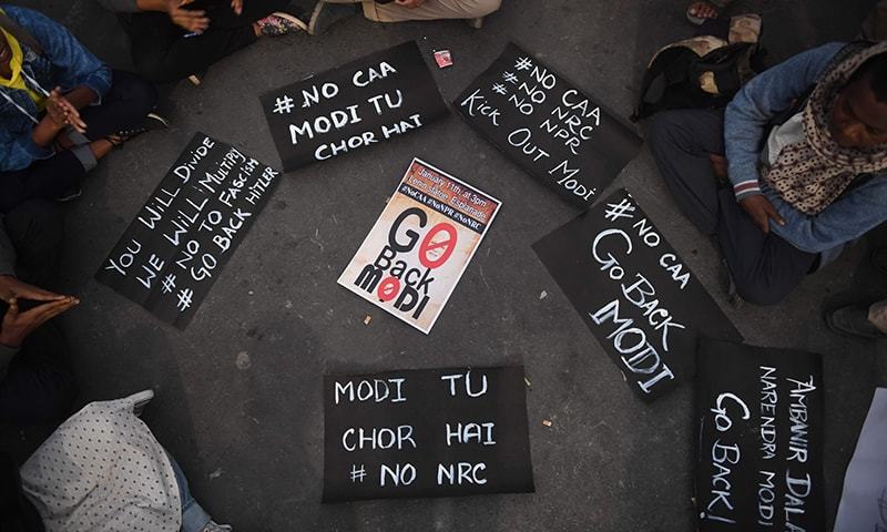 Indian protesters condemn Modi visit as citizenship law demos rage ...