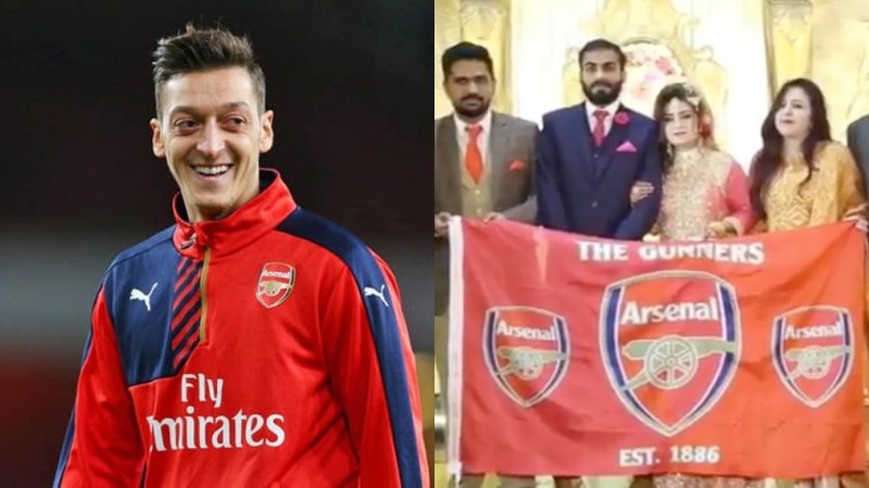 Arsenal's Mesut Ozil congratulates Pakistani fan couple on their wedding