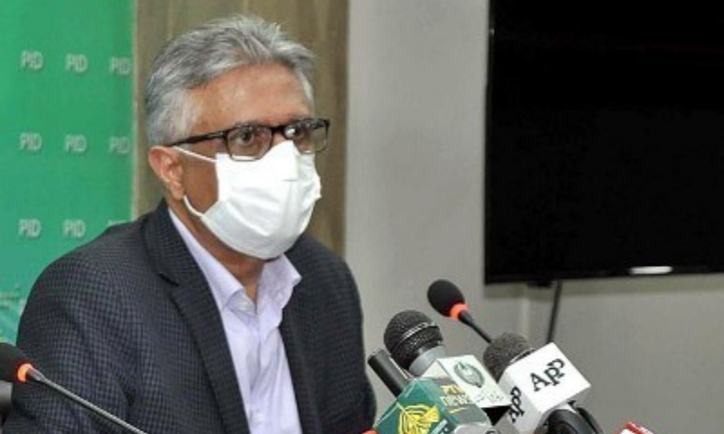 In this file photo, Special Assistant to the Prime Minister on Health Dr Faisal Sultan addresses the media. — APP