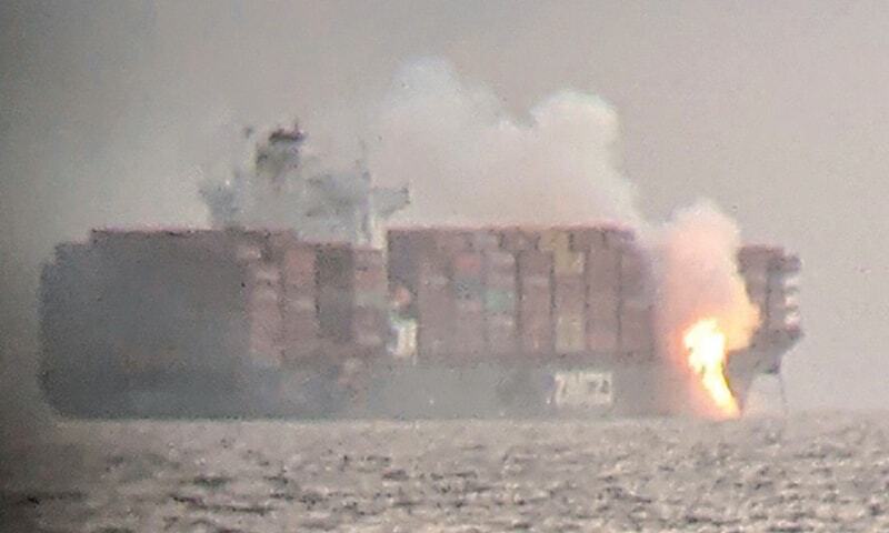 Burning cargo ship spews toxic gas off Canada's Pacific coast - Newspaper - Vimarsana News