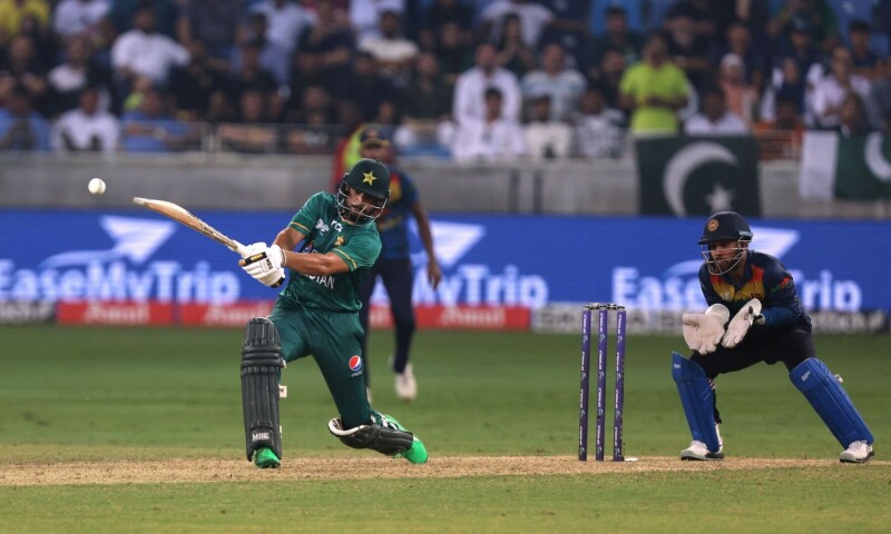 Mohammad Nawaz in action in the Asia Cup 2022 final between Pakistan and Sri Lanka at the Dubai International Stadium, Dubai, United Arab Emirates, Sept 11. — Reuters.