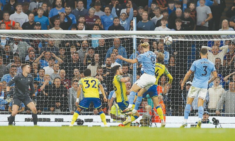 Haaland on fire for City, Arsenal stay perfect - Newspaper - DAWN.COM