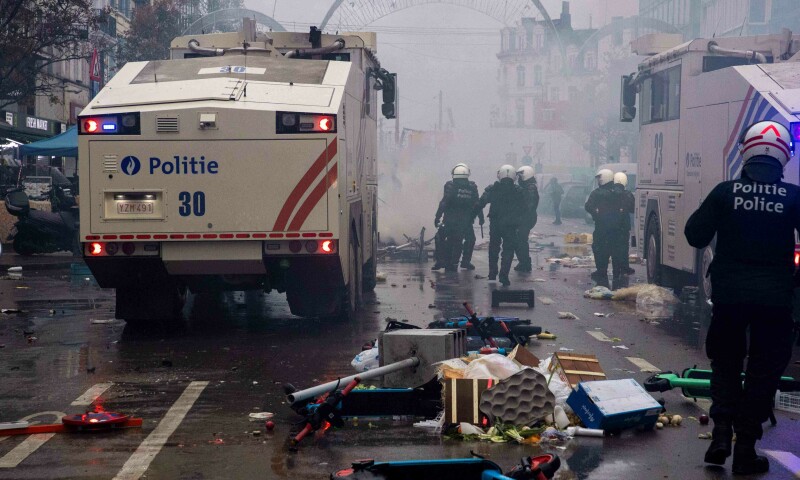 Riots in Brussels after Morocco beat Belgium in FIFA World Cup - World ...