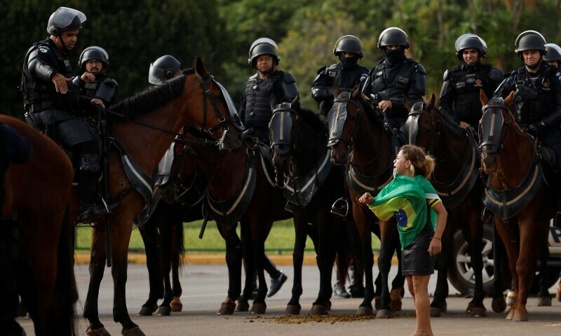 Brazil riot police deploy at Bolsonaro backers’ camp after capital ...