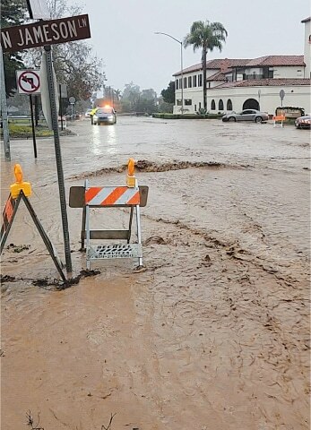 A view of floodwaters in Montecito in this screen grab obtained from a social media video.—Reuters.