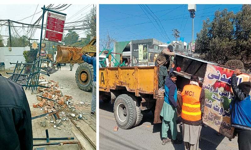 Step to control pollution on LHC's order: LDA launches anti-encroachment operation on nine major roads - Newspaper - Vimarsana News