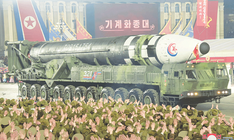 North Korea unveils 'record' number of ICBMs at military parade - Newspaper - Vimarsana News