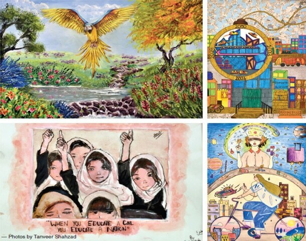 Schoolchildren win appreciation for artworks - Newspaper - Vimarsana News