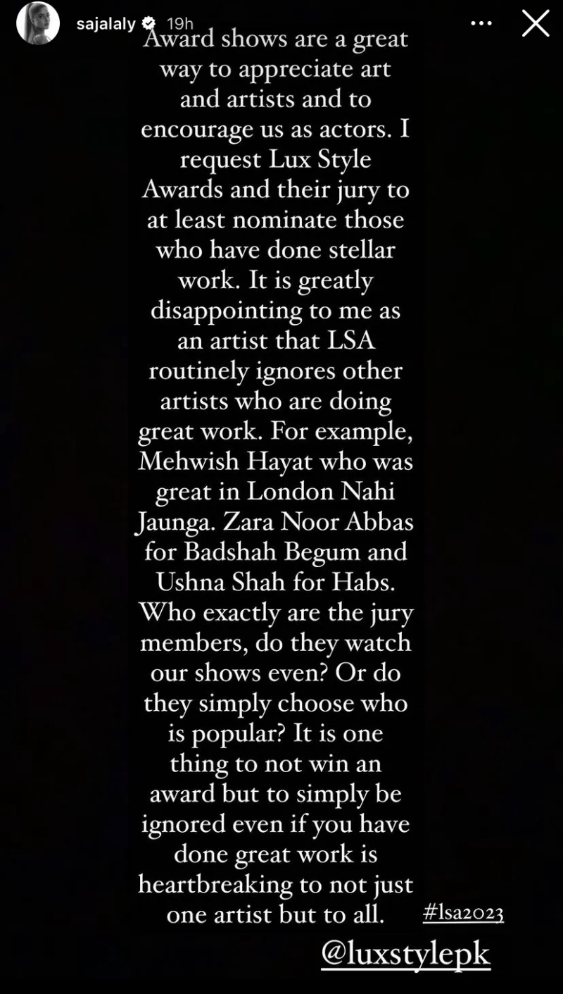 Sajal Aly Wants Lux Style Awards For More Than Just Popular Artists And sajal-aly-wants-lux-style-awards-for-more-than-just-popular-artists-and