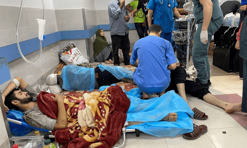  Palestinian wounded in an Israeli strike rest at Al Shifa hospital in Gaza City on Nov 7, 2023. &mdash; Reuters 