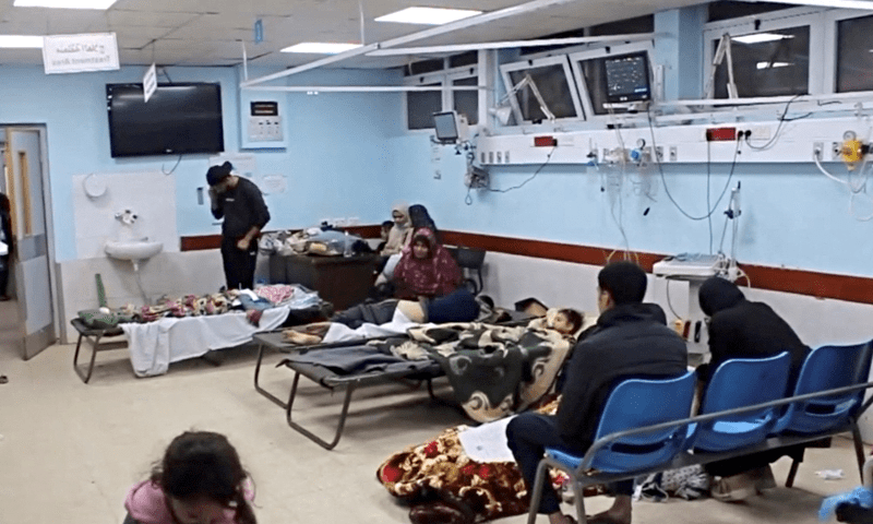  Patients from the Indonesian Hospital arrive at the European Gaza Hospital, in Khan Younis on Nov 22. &mdash; European Gaza Hospital via Reuters 