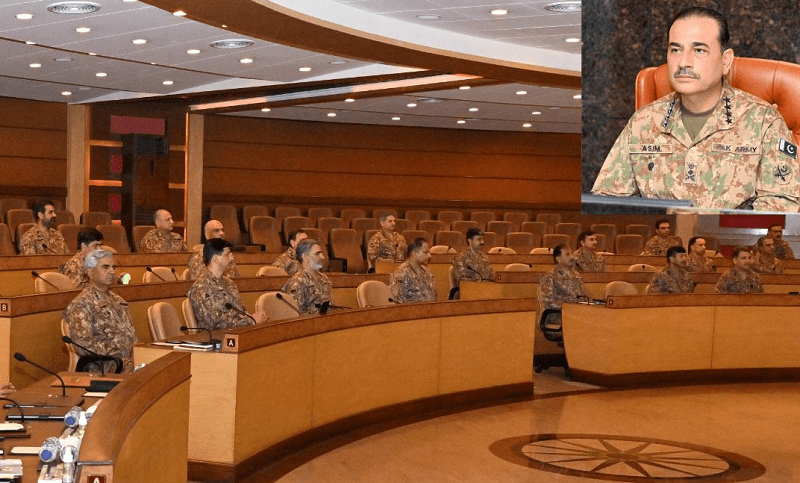 Chief of Army Staff Gen Asim Muir chairs the 262nd Corps Commanders&rsquo; Conference held at the General Headquarters in Rawalpindi on Jan 31, 2024. &mdash; ISPR