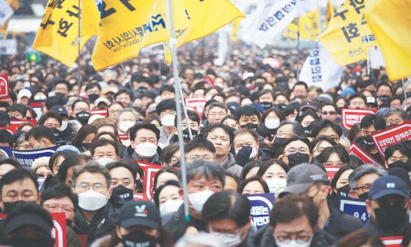 South Korean Doctors protest Medical Training Reforms